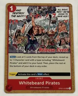 Whitebeard Pirates OP02-022 ST20 Release Event Promo One Piece Cards 2x English - Image 3