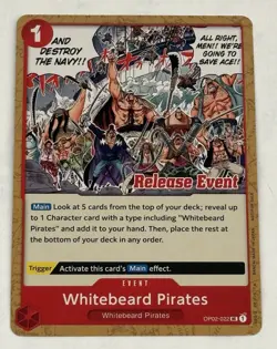 Whitebeard Pirates OP02-022 ST20 Release Event Promo One Piece Cards 2x English - Image 5