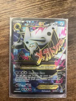Pokemon M Aggron EX Ultra Rare Full Art Holo XY Primal Clash 154/160 240 HP Card - Image 1