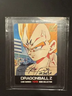 Christopher Sabat Auto Vegeta Dragon Ball Z Hero Collection Card 196 Signed - Image 1