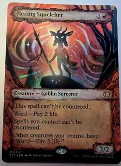 Hexing Squelcher ECL #317 Foil Showcase Art NM MTG - Image 1