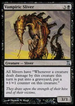 MTG Magic - Vampiric Sliver - Time Spiral - Uncommon -LP X1 Sliver - Image 1