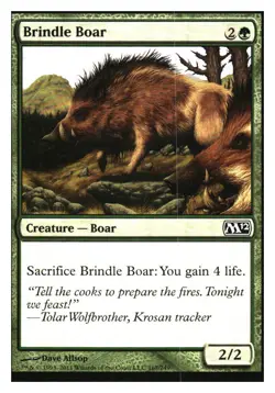 Brindle Boar Magic 2012 (M12) MTG - NM+ Mythic Relics - Image 1