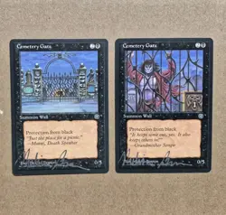 UNPLAYED SIGNED Cemetery Gate A&B Homelands LP MTG Magic MELISSA BENSON EDH CUBE - Image 1