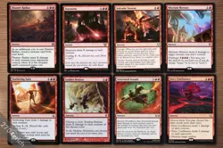 Set of 8 Commander Red Board Wipes *NM* (English Magic MTG) Mizzium Mortars - Image 1