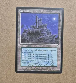 Gold Signed Unplayed Castle Sengir NM Homelands Magic MTG Pete Venters Edh Cube - Image 1