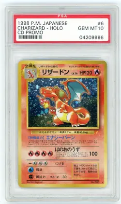 Charizard Holo (#6) - PSA 10 - 1998 Japanese CD Promo Rare Vintage Pokemon - Image 1