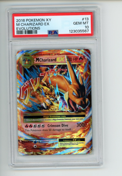 2016 Pokemon XY Evolutions Mega M Charizard EX 13/108 Holo Rare PSA 10 GEM - Image 1