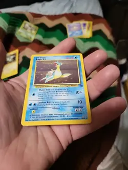 Pokemon TCG Lapras Fossil 10/62 Holo 1999-2000 Wizards Base Set Copyright... - Image 3
