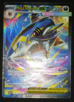 Pokemon Mega Sharpedo ex Phantasmal Flames 127/094 Illustration Rare Holo - Image 2