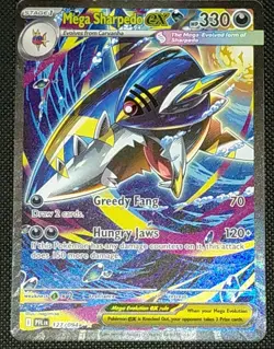 Pokemon Mega Sharpedo ex Phantasmal Flames 127/094 Illustration Rare Holo - Image 4