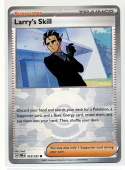 Pokemon Larry's Skill 115/131 Prismatic Evolutions Pokeball Textured Foil - Image 1