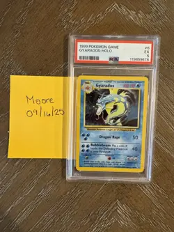 1999 Pokemon Game Gyarados #6 Holo PSA 5 - Image 4