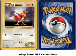 2000 Pokemon, Gym Heroes, #52/132 Lt. Surge's Spearow, Uncommon - Image 1