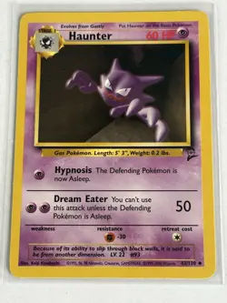 Haunter 043/130 - Non Holo - Base Set 2 - 2000 Pokemon TCG - Vintage - Image 1