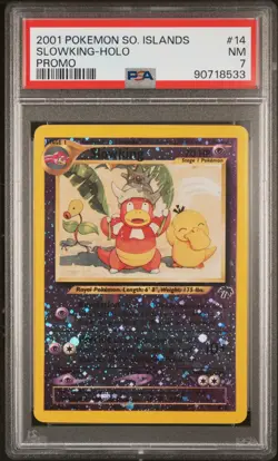 PSA 7 Slowking 14/18 - 2001 Pokemon Southern Islands - Reverse Holo - Vintage WO - Image 1