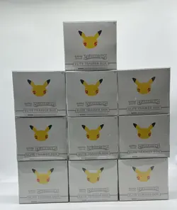 Lot of (10) Pokemon TCG Celebrations Elite Trainer Box Sealed - Image 1