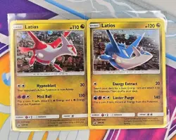🔥2018 Set of Pokemon SM Black Star Promo Latios & Latias Basic Protected 👍📈 - Image 1
