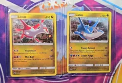 🔥2018 Set of Pokemon SM Black Star Promo Latios & Latias Basic Protected 👍📈 - Image 5