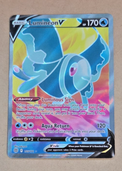 2022 Pokemon Brilliant Stars #155 Lumineon V Full Art NM to Mint Condition - Image 1