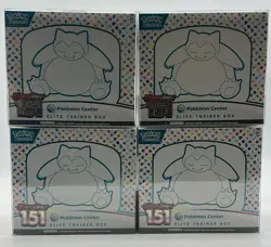 Lot of (4) Pokemon 151 Pokemon Center Elite Trainer Box Exclusive Sealed - Image 1