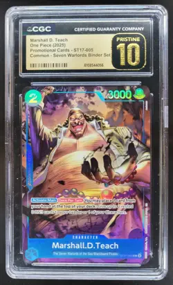 2025 ONE PIECE CCG MARSHALL D. TEACH ST17-005 CGC 10 PRISTINE A PT - Image 1