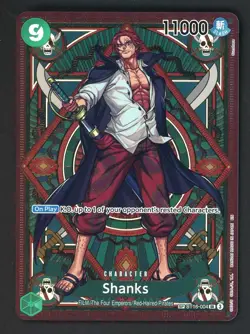 One Piece Shanks ST16-004 OP11 a Fist of Divine Speed Foil SP Alternative Art - Image 1