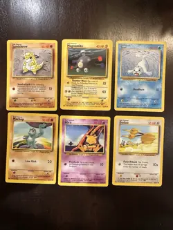 Lot Of 6 Base Set Pokemon Cards Vintage Old School WOTC - Image 1