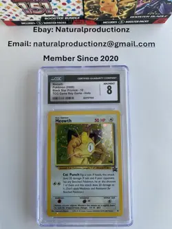 CGC 8 - Pokemon Card - Black Star Promo #10 - MEOWTH (holo-foil) - NM-MT - Image 1