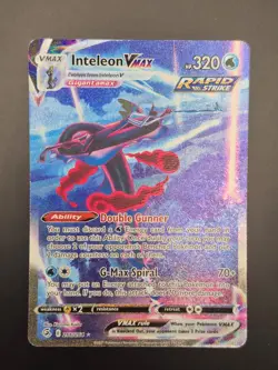 Pokemon TCG Inteleon VMAX Fusion Strike Holo Card 266/264 Secret Rare - Image 1