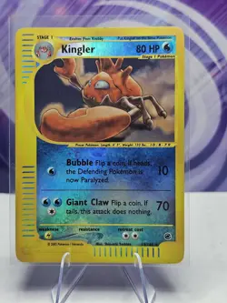 Pokemon Card KINGLER Reverse Holo Rare 2002 Expedition 15/165 - Image 1