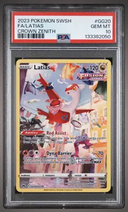 Pokemon Latias GG20/GG70 Full Art Holo Crown Zenith: Galarian Gallery PSA 10 MT - Image 1