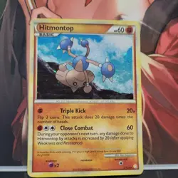 Pokemon TCG Hitmontop 5/123 HeartGold SoulSilver (HS) Holo Rare 2010 LP - Image 1