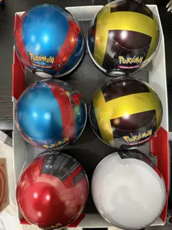 Lot Of 6 Pokemon TCG Pokeball Tins All Sealed Mixed Lot - Image 3