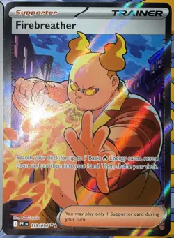 Fire Breather 119/94 Full Art Trainer Holo Me02: Phantasmal Flames Pokemon TCG - Image 2