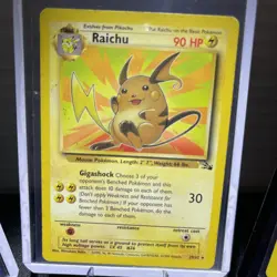 Pokemon TCG Lightning Energy Vintage Pikachu lege Set And Fossil Raichu Non Holo - Image 2
