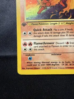 Flareon #3 First Edition English Pokemon Jungle Vintage 1999 Played - Image 5