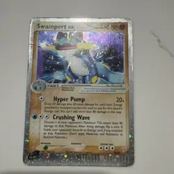 Pokemon 2004 EX Team Magma Vs Team Aqua Swampert EX 95/95 Holo Rare Foil Damaged - Image 1