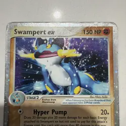 Pokemon 2004 EX Team Magma Vs Team Aqua Swampert EX 95/95 Holo Rare Foil Damaged - Image 2