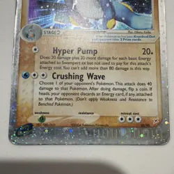 Pokemon 2004 EX Team Magma Vs Team Aqua Swampert EX 95/95 Holo Rare Foil Damaged - Image 3