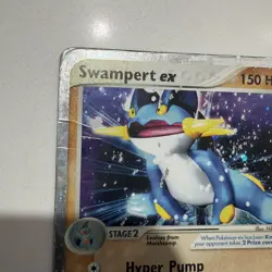 Pokemon 2004 EX Team Magma Vs Team Aqua Swampert EX 95/95 Holo Rare Foil Damaged - Image 4