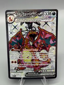 Charizard ex 215/197 SV03: Obsidian Flames Holo Full Art Ultra Rare Pokemon NM - Image 1