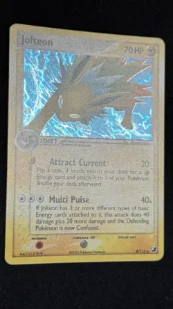 2005 Jolteon 8/115 Holo Rare Unseen Forces Pokemon TCG Near Mint - Image 2