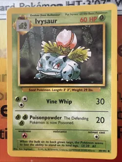Pokemon TCG Ivysaur Base Set 30/102 Regular Unlimited Uncommon - Image 1
