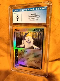 2003 Pokemon EX Dragon Absol Reverse Holo English #1/97 CGC 9 - Image 1
