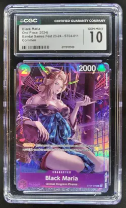 2024 ONE PIECE CCG BLACK MARIA BANDAI GAMES FEST ST04-011 CGC 10 A PT - Image 1