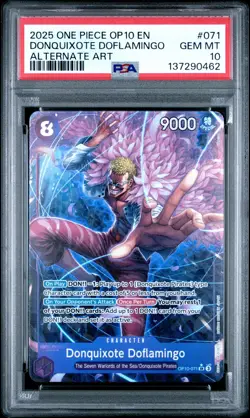Donquixote Doflamingo PSA10 2025 One Piece Op10-Royal Blood Alternate Art #071 - Image 1