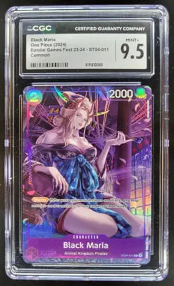 2024 ONE PIECE CCG BLACK MARIA BANDAI GAMES FEST ST04-011 CGC 9.5 A PT - Image 1