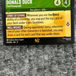 Disney Lorcana Winterspell Donald Duck Fred Honeywell 93/204 Legendary Foil NM - Image 4