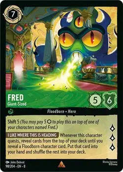 1x Fred - Giant-Sized - 98/204 - Rare - Cold Foil NM-Mint Disney Lorcana: Reign - Image 1